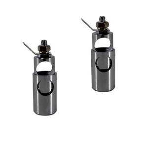 Big Jeff Audio Pair of 4 Gauge Brass/Nickel Plated Push Terminals - Picture 1 of 2