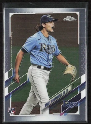 2021 Topps Chrome Update Brent Honeywell Jr. #USC59 Rookie Tampa Bay Rays - Image 1 of 2