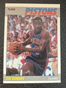 Joe Dumars 1987 Fleer Card #31 Near mint Detroit Pistons - Picture 1 of 2