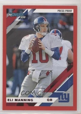 2019 Panini Donruss Photo Variation Press Proof Red Eli Manning #178V - Image 1 of 2