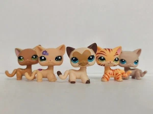 Lote de 6 figuras de animales gato pelo corto Littlest Pet Shop LPS Toys 068 - Imagen 1 de 6
