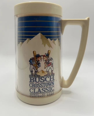 Chicago Cubs & White Sox Vintage 1985 Busch Crosstown Classic Plastic Mug - Image 1 of 4