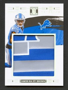 AMON-RA ST. BROWN 2024 IMPECCABLE IMPATCHABLE VETERANS LIONS JUMBO PATCH /25 - Picture 1 of 2