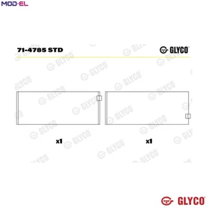 CONNECTING ROD BEARING 71-4785 STD STD FOR XF250M/280M/315M/355M 12.6L 6cyl - Picture 1 of 9