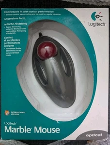Logitech TrackMan Marble Ergonomische Kabelgebundene USB Trackball Maus Stressabbau Hand - Bild 1 von 2