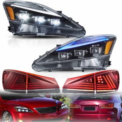 VLAND VOLL LED DRL Scheinwerfer+Heckleuchte Für 2006-2014 Lexus IS250 IS350 ISF - Bild 1 von 4