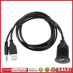 Auto Armaturenbrett Moto USB 2.0 3,5 mm M/F AUX Kabel Verlängerungskabel - Bild 1 von 7