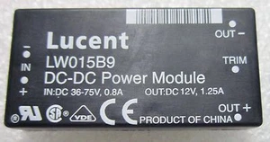 LW015B9 LUCENT DC-DC POWER MODULE Isolated Converters 12V 1.25A 15W 6-Pin - Picture 1 of 2