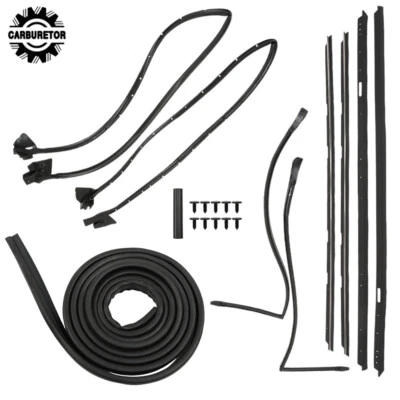 Rubber Weatherstripping Seals Kit 9PCS 128555 For Chevrolet Monte Carlo 1981-88 - Image 1 of 4
