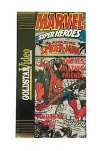 1991 Marvel Super Heroes SPIDER-MAN VHS Tape NEW Sealed Goldstar Video VTG - Picture 1 of 6