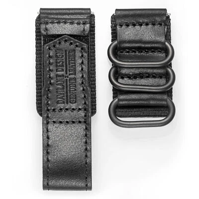 20mm 22mm Quick Release Watch Band Leather Nylon Strap for Galaxy Amazfit Timex - Image 1 of 4