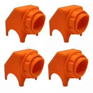 4 Wachtelzufuhranschlüsse, orange, kein Abfall, kein Kleber erforderlich, DIY Feeder, Made in USA - Bild 1 von 3