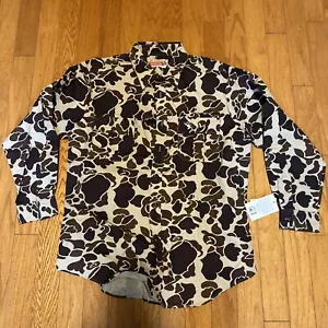 Vtg Winchester Size Small Camouflage Duck Hunting Button Up Long Sleeve Shirt L - Picture 1 of 13