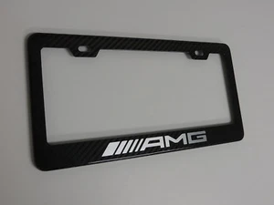 Brand New 100% REAL CARBON FIBER LICENSE PLATE FRAME HOLDER *AMGstyle* - Bild 1 von 1