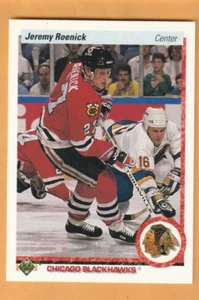 Jeremy Roenick Chicago Blackhawks 1990-91 cubierta superior #63 RC HOF - Imagen 1 de 2