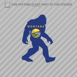 Montana Bigfoot Sticker Self Adhesive Vinyl MT big foot sasquatch yeti - Picture 1 of 1