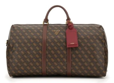 GUESS Milano Weekender Reisetasche Brown / Ochre / Burgundy dunkelbraun Neu - Bild 1 von 3