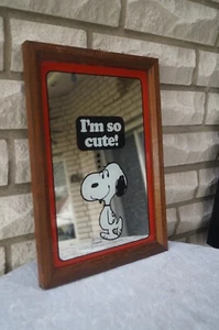 Sehr gepflegter,englischer Snoopy Spiegel im Holzrahmen "Schulz 1958 "-2 - Bild 1 von 7