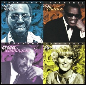 LOVE SONGS: RAY CHARLES, OTIS REDDING PROMO POSTER/FLAT 2-SIDED 12X12 *NEW*