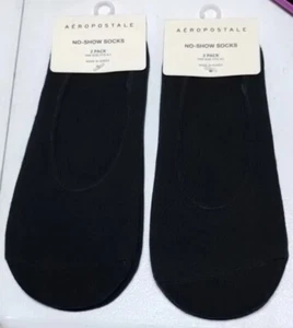 Calze No Show Aeropostale donna tinta unita nere 4 paia due confezioni da 2 - Foto 1 di 4