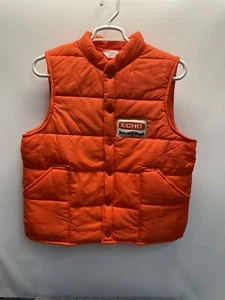 Made In Warwick USA Echo Two Cycle Tough Blaze Orange Insulated Vest Sz L VTG - Picture 1 of 3