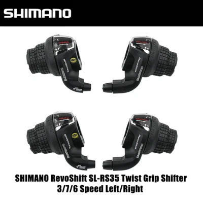 Genuine SHIMANO MTB RevoShift SL-RS35 Twist Grip Shifter 3/7/6 Speed Left/Right - Image 1 of 4