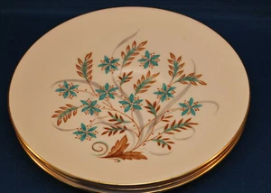 3 platillos florales vintage toscanos finos ingleses porcelana de hueso estrella azul 6" - Imagen 1 de 4