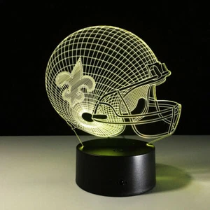 Lámpara de luz LED New Orleans Saints coleccionable regalo deportes decoración del hogar Drew Brees - Imagen 1 de 9