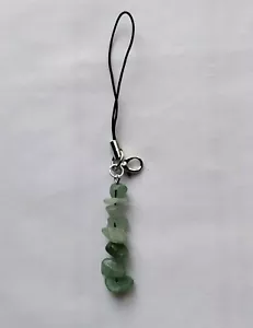Agate Green Stone Cell Phone Charm Strap Chain Car Key Hanging Pendant Decor - Picture 1 of 3