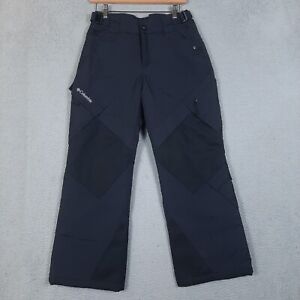 Columbia Vertex Snow Pants Youth 14/16 Black Adjustable Waist Cargo Pocket Lined