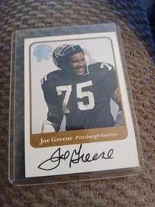 2001 Fleer Greats Of The Game Autograph Joe Greene Pittsburgh Steelers - Picture 1 of 10