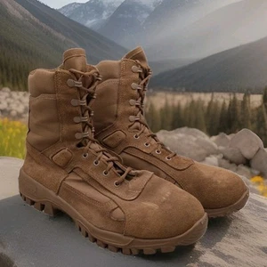 McRae Hot Weather Combat Boots Mens 13R Coyote Vibram Sole 8177 USA Made - Picture 1 of 14