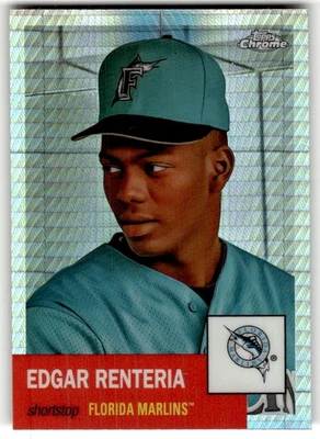 2022 Topps Chrome Platinum Anniversary Edgar Renteria Prism Refractor #407 - Image 1 of 2