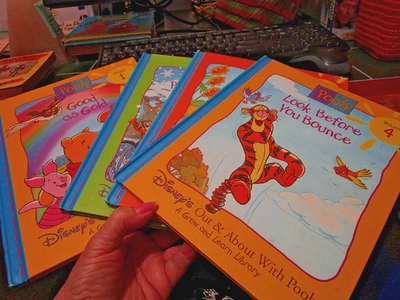 Vintage Books:  Disney's OUT AND ABOUT WITH POOH Volumes 1 thru 4 1996 - Image 1 of 4