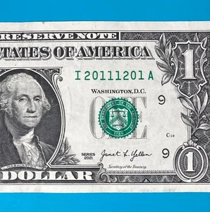 2011 December 1 (I 20111201 A) BIRTHDAY Note $1 One Dollar Bill - Picture 1 of 4