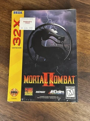 Sega Genesis 32X MORTAL KOMBAT II 2 MK2 - Factory Sealed w/hangtag - Image 1 of 4