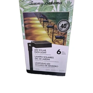 NEW Tommy Bahama Solar Path Lights LED Down Light, 40 Lumen, Black, 6 Pack - Picture 1 of 3