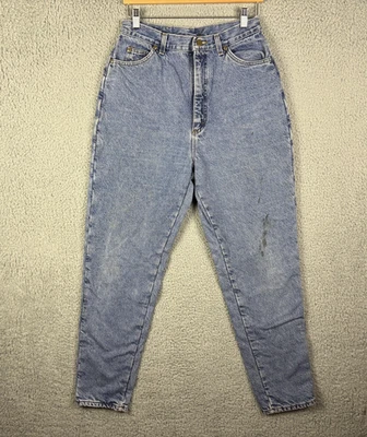 Vtg LL Bean Flannel Lined Jeans Women Size 12 High Rise Made in USA Mom Workjean - Image 1 of 4