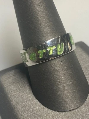 КОЛЬЦО D'JOY УНИСЕКС ИЗ СТЕРЛИНГОВОГО СЕРЕБРА 925 ПРОБЫ С ЭМАЛЬЮ РАЗМЕР 9,5 - Изображение 1 из 4