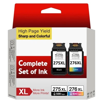 Repuesto de cartucho de tinta PG-275XL CL-276XL para Canon PIXMA TS3520 TS3500 TS3720 Foto 1 de 4