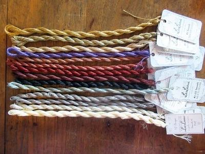 10 skeins VTG LALAME METALLIC THREADS NP XS EMBROIDERY smooth braids 10 yds each - Image 1 of 3