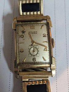 Vintage 1940's Gruen Curvex 43mm, 370 600 Gold filled  - Picture 1 of 8