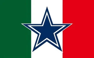 NFL Dallas Cowboys Equipo Deportivo Bandera de Fútbol de México - Bandera de 3X5 pies - Imagen 1 de 1