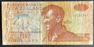 New Zealand $5 CE Used/circulated - Picture 1 of 2