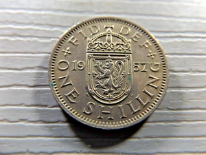 UK GREAT BRITAIN 1957 Shilling Scottish - Picture 1 of 2