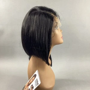 Zandra Straight Wig #1B Off Black Melted Hairline Synthetic Lace Front - Picture 1 of 10
