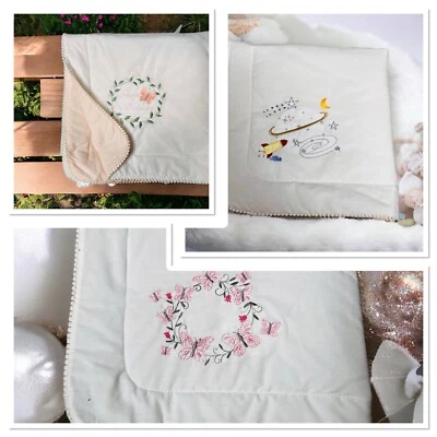 Luxury Baby Blanket - Super Soft Cotton & Fleece - 80x80cm- Winter Warm Gift- UK - Image 1 of 4
