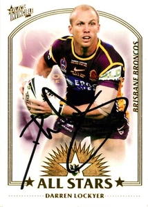 Signed 2006 Brisbane Broncos NRL Premiers All Stars Card - Darrren Lockyer - Picture 1 of 3
