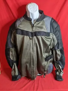 XELEMENT Leather Motorcycle Jacket Men Size M Padded - Picture 1 of 8