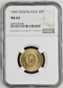 Yugoslavia 20 Para 1965 NGC MS 65 - Picture 1 of 2